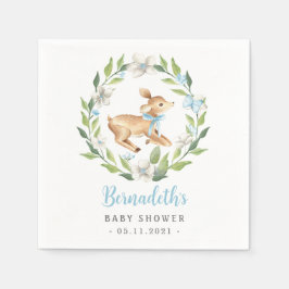 Woodland Baby Fawn Little Deer Baby Shower Serviette