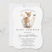 Woodland Baby Fewn Spring Baby Dusche Einladung (Vorderseite)