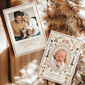 Woodland Baby Foto Geburtsankündigung Ankündigung