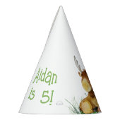Woodland Baby Fox Green Party Hat Partyhütchen (Links)