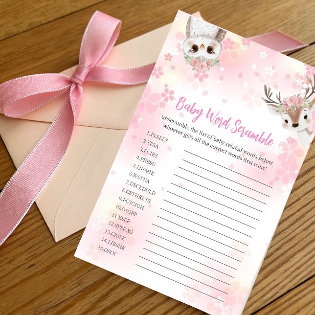 Woodland Baby Girl Word Scramble Game (Von Creator hochgeladen)