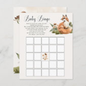 Woodland Baby Shooter Bingo Game (Vorne/Hinten)