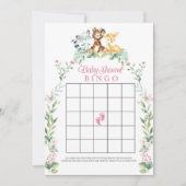 Woodland Baby Shooter Bingo Game Einladung (Vorderseite)