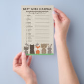 Woodland Baby Shooter Word Scramble Game Cards Flyer (Handgriff)