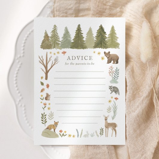 Woodland Baby Showcard Einladung