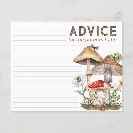 Woodland Baby Showcard | Whimsical Mushr (Vorderseite)