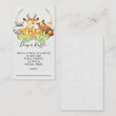 Woodland Baby Showdiaper Raffle Ticket Begleitkarte (Vorne/Hinten)