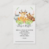 Woodland Baby Showdiaper Raffle Ticket Begleitkarte (Vorderseite)