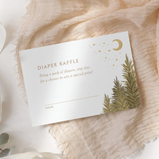 Woodland Baby Showdiaper Raffle Ticket Begleitkarte