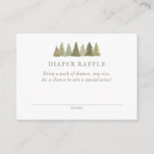 Woodland Baby Showdiaper Raffle Ticket Begleitkarte (Vorderseite)