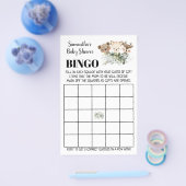 Woodland Baby Shower Bingo zweisprachige Spielkart Flyer (Einzeln)