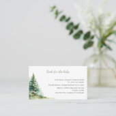 Woodland Baby Shower • Books for Baby Card Visitenkarte (Stehend Vorderseite)