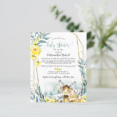 Woodland Baby Shower by Mail Einladung (Stehend Vorderseite)
