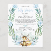 Woodland Baby Shower by Mail Einladung (Vorderseite)