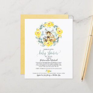 Woodland Baby Shower by Mail Einladung
