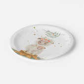 Woodland baby shower celebration party Sheep Pappteller (Schrägansicht)