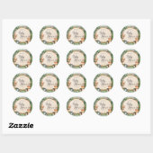 Woodland Baby Shower Classic Round Sticker (Blatt)