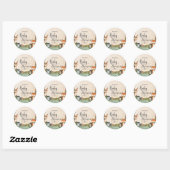 Woodland Baby Shower Classic Round Sticker (Blatt)