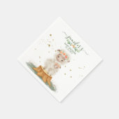 Woodland baby shower cute party Sheep Serviette (Ecke)