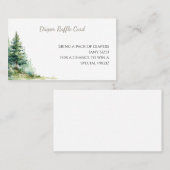 Woodland Baby Shower • Diaper Raffle Card Visitenkarte (Vorne/Hinten)