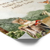 Woodland Baby Shower Diaper Raffle Poster (Ecke)