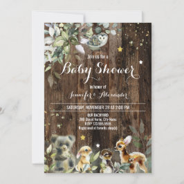 Woodland Baby Shower Einladung