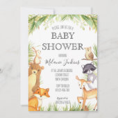 Woodland Baby Shower Einladung (Vorderseite)