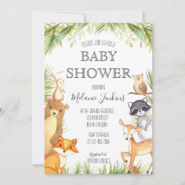 Woodland Baby Shower Einladung