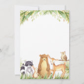 Woodland Baby Shower Einladung (Rückseite)