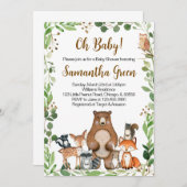 Woodland Baby Shower Einladung (Vorne/Hinten)