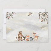 Woodland Baby Shower Einladung Baby Boy Woodland (Rückseite)