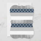 Woodland Baby Shower Einladung, Marine, Grau Einladung (Rückseite)