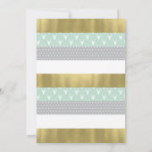 Woodland Baby Shower Einladung, Minze, Grau Einladung (Rückseite)