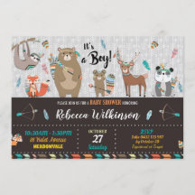 Woodland Baby Shower Einladungen Kinderdusche
