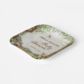Woodland Baby Shower Forest Animals Greenery Pappteller (Gewinkelt)