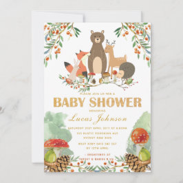 Woodland Baby Shower Forest Animes Einladung