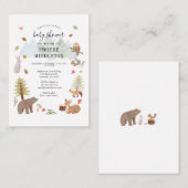 Woodland Baby Shower Forest Animes Mitteilungskarte (Vorne/Hinten)