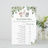 Woodland Baby Shower Game - Animal Gestation Game (Stehend Vorderseite)