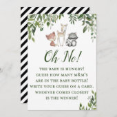 Woodland Baby Shower Game - Schätzung wie viele Einladung (Vorne/Hinten)