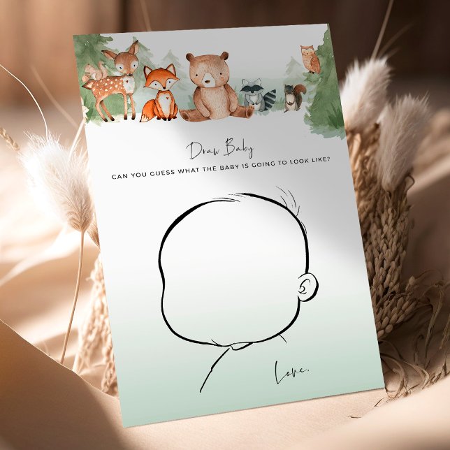 Woodland Baby Shower Game Zeichn Baby! (Von Creator hochgeladen)