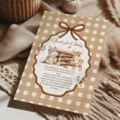 Woodland Baby Shower Gingham Books for Baby Enclo Begleitkarte