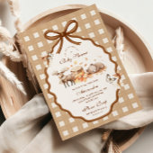 Woodland Baby Shower Gingham Fall Einladung