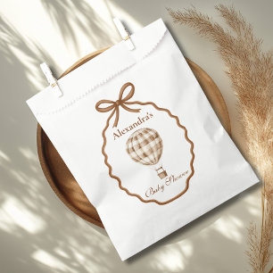 Woodland Baby Shower Gingham Neutral Geschenktütchen