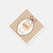 Woodland Baby Shower Gingham Serviette (Ecke)