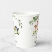 Woodland Baby Shower Greenery Gold Pappbecher (Links)