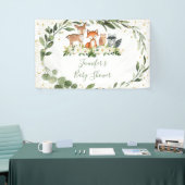 Woodland Baby Shower Grünwald Tier Banner (Messeveranstaltung)