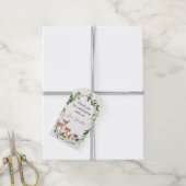 Woodland Baby Shower Grünwald Tier Geschenkanhänger (Mit Garn)