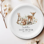 Woodland Baby Shower Grünwald Tier Pappteller<br><div class="desc">verwandeln Sie Ihre Woodland Babydusche in einen bezaubernden Waldparadies mit unseren Woodland Baby Shower Greenery Forest Animal Paper Tellern. Diese geschlechtsneutralen Teller mit zarten Waldtieren und üppiger Vegetation schaffen eine elegante und rustikale Atmosphäre für Ihre Feier und sind die perfekte Dekoration für Ihre Woodland Babydusche. Diese Teller sind mit viel...</div>