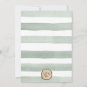 Woodland Baby Shower Invasionboy, Bärenfuchs Einladung (Rückseite)