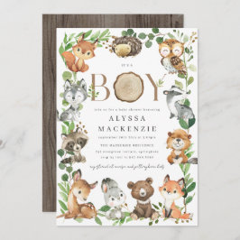 Woodland Baby Shower Invitation Einladung
